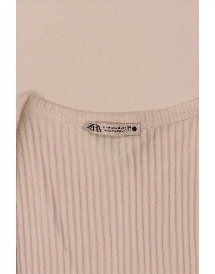 Vest Vest Top Femei Zara UK 12 Medium Off White