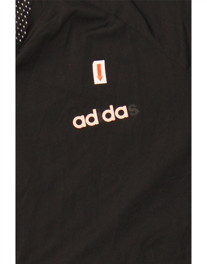 Tricou ADIDAS Climalite pentru femei, UK 8/10, poliester negru mic