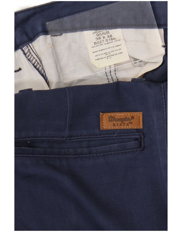 Pantaloni chino pentru bărbați WRANGLER Riata, cu cuplare, W38 L36, bumbac bleumarin