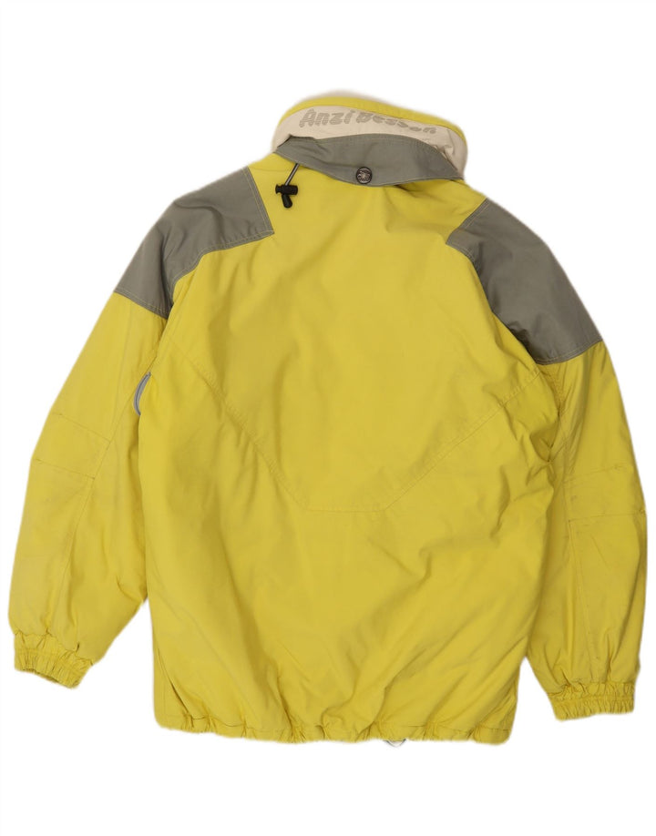 Jachetă de schi cu glugă Anzi Besson pentru bărbați UK 38 Medium Yellow Colorblock