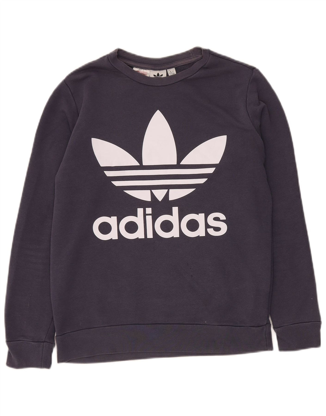 Pulover cu grafic ADIDAS pentru băieți 13-14 ani, bumbac, albastru bleumarin