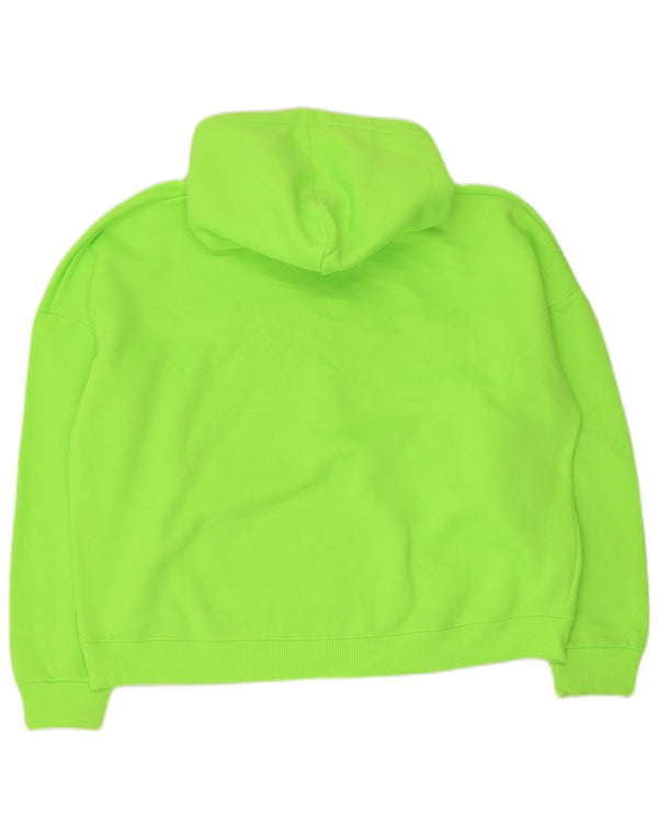Pulover pentru damă Gola, crop, supradimensionat, cu glugă, Marea Britanie 18 XL, verde, pătat