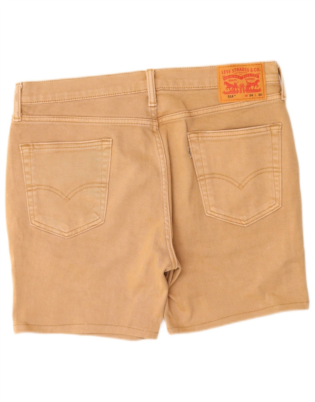 Pantaloni scurți Levi's 514 Denim W34 Large Beige Bumbac