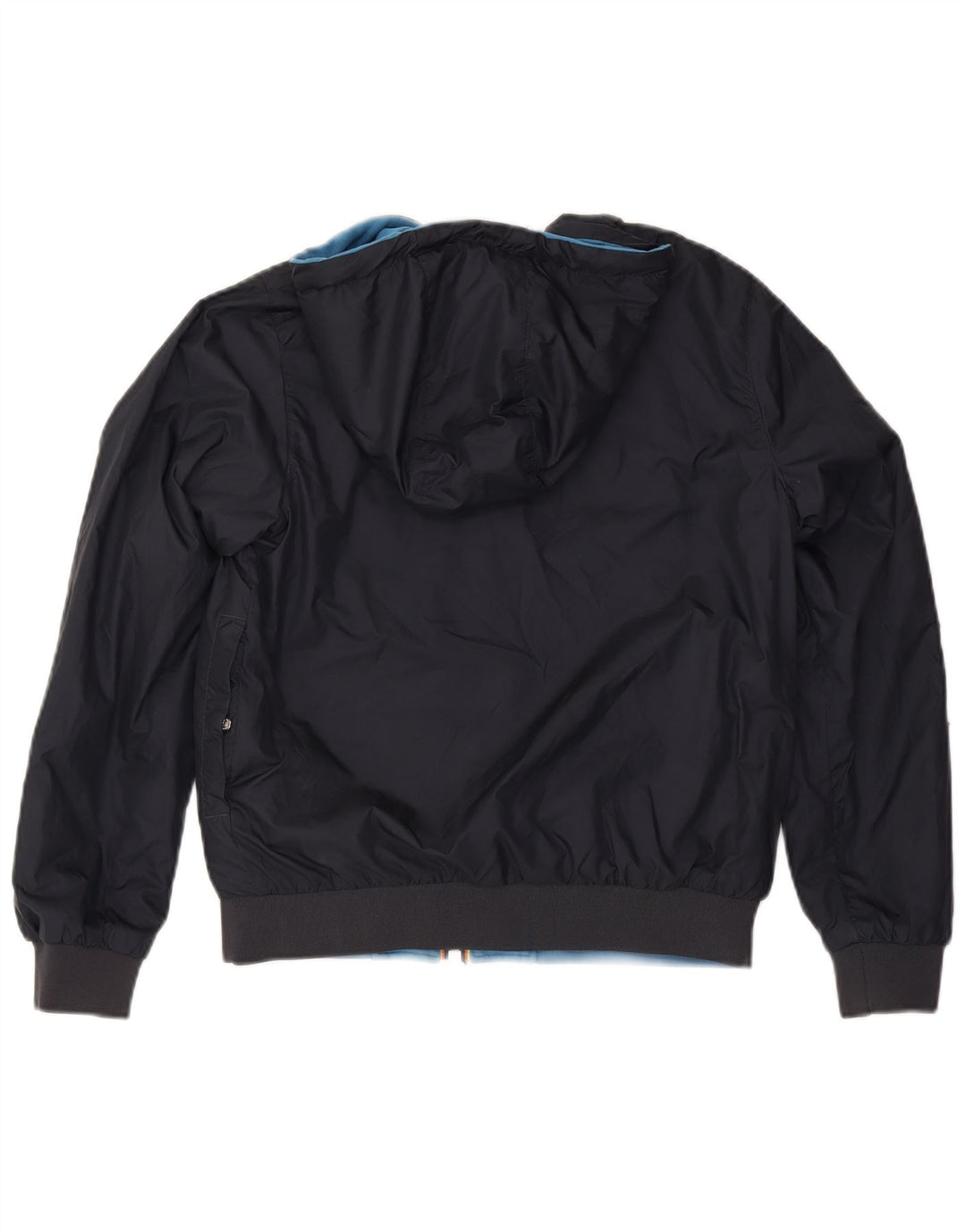 Jachetă reversibilă cu glugă K-Way pentru femei UK 10 mic bumbac bleumarin