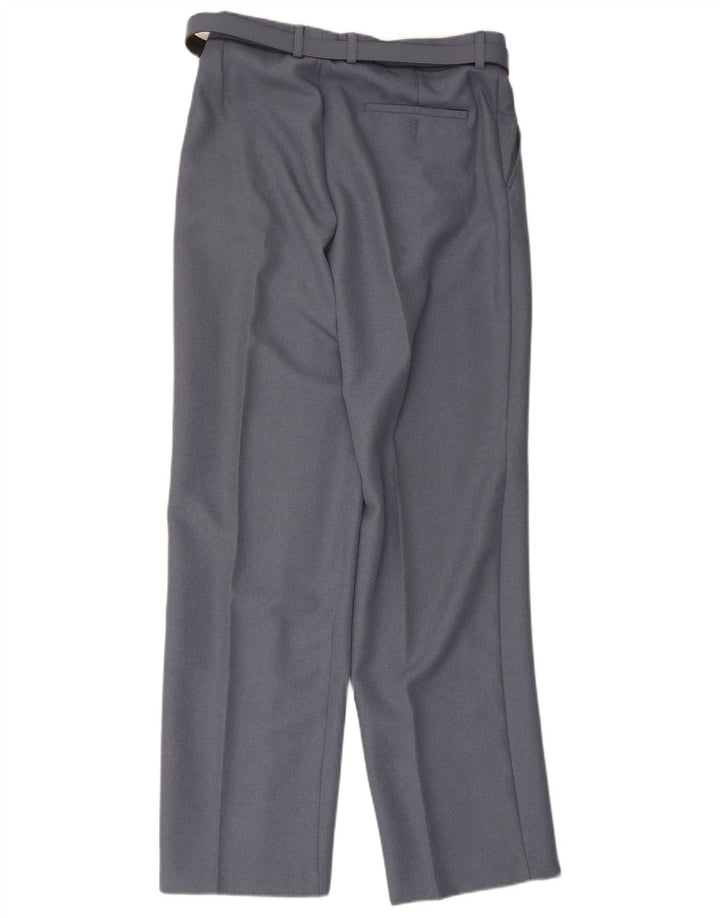 Pantaloni drepți vintage pentru femei L34 L30 Poliester gri