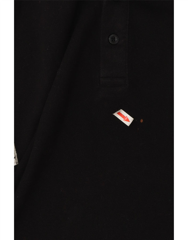 Cămașă polo obișnuită pentru bărbați Pierre Cardin XL bumbac negru