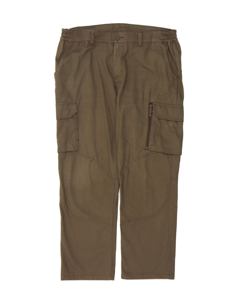VINTAGE Mens Straight Cargo Trousers W41 L30 Khaki Cotton Vintage Vintage and Second-Hand Vintage from Messina Hembry 