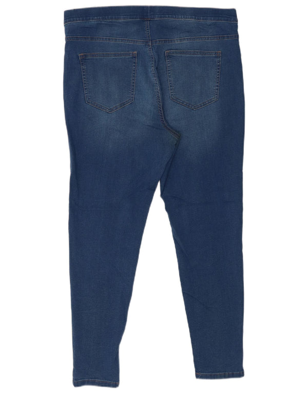 Marks & Spencer Womens Crop Jegging Jeans UK 16 Large W36 L25 Blue Cotton