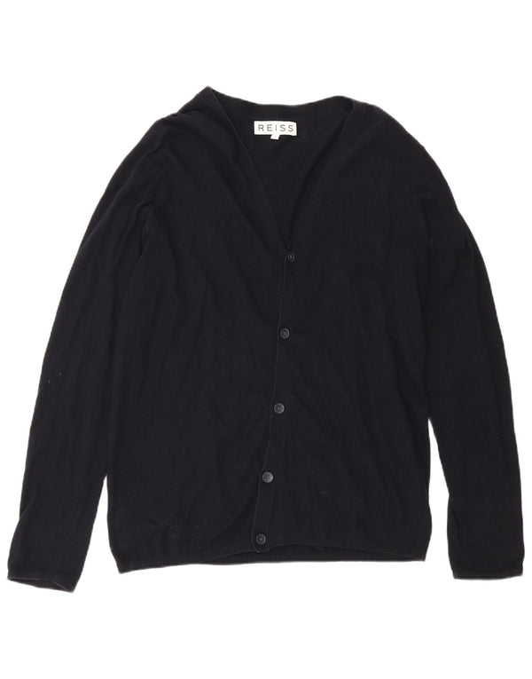 Pulover cardigan pentru bărbați Reiss, bumbac negru mic