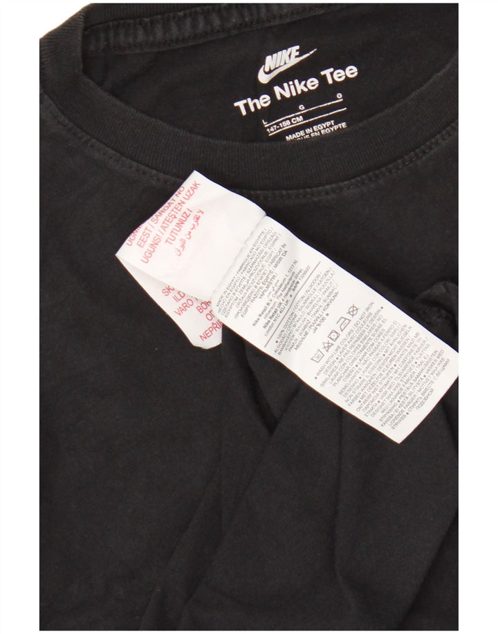 Tricou pentru băieți Nike Top 12-13 ani mare bumbac negru