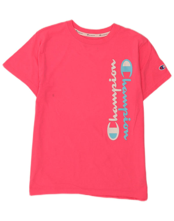 Tricou grafic Champion pentru femei Top UK 12 Medium Pink Bumbac