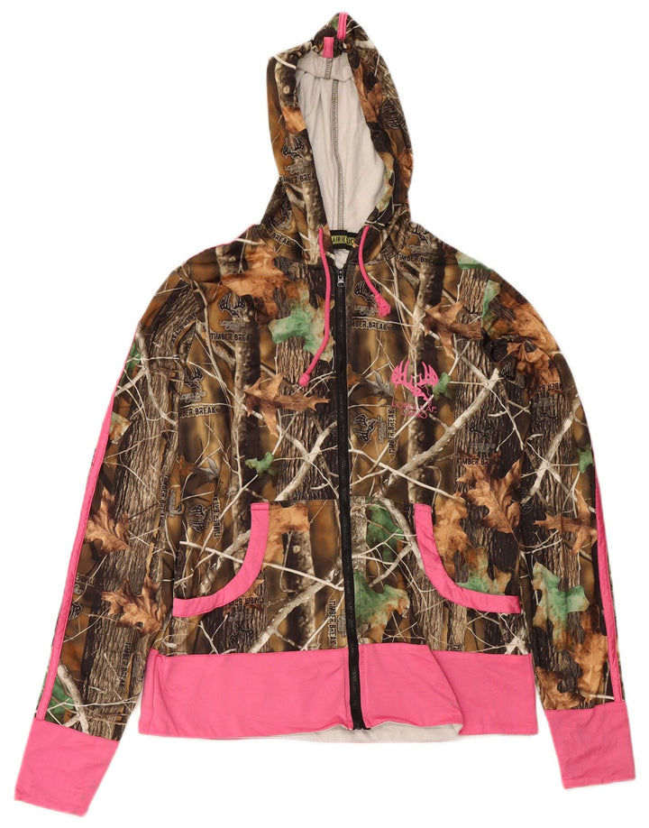 LONGLEAF CAMO Pulover cu capota cu fermoar pentru femei UK 14 Camuflaj mediu bej