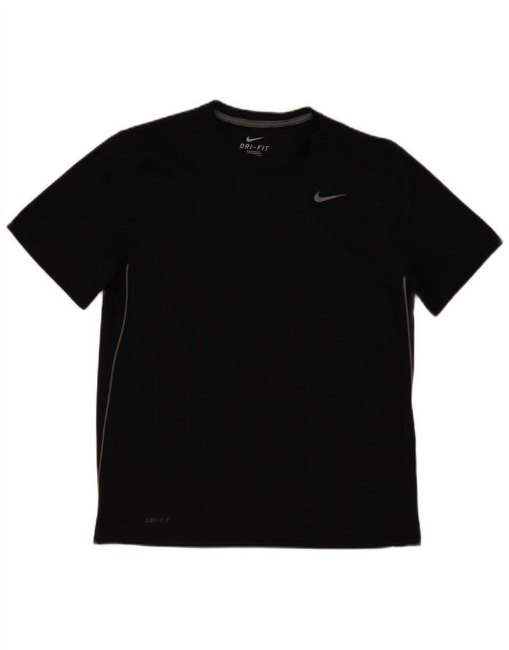 Tricou NIKE Dri Fit pentru bărbați Top mare din poliester negru