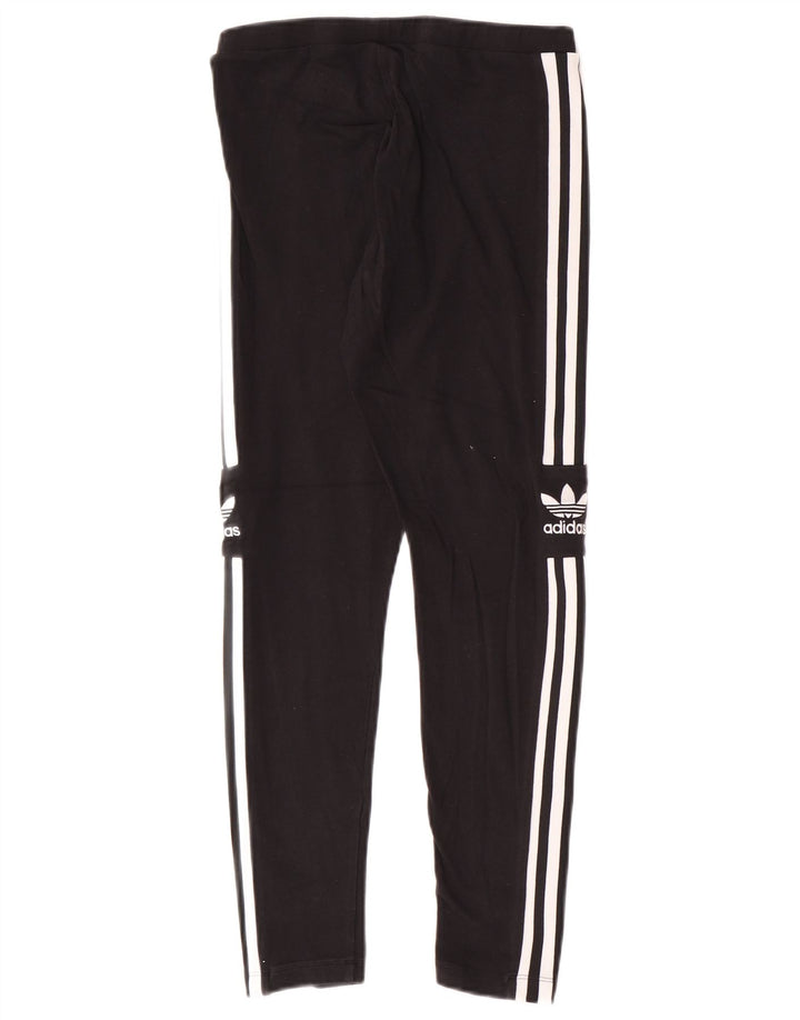 Leggings grafic Adidas pentru femei UK 12, bumbac mediu negru