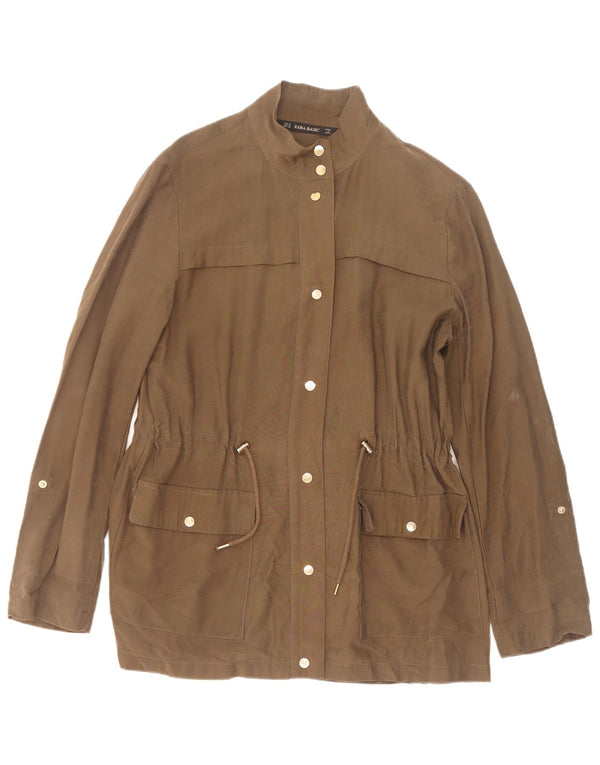 Jachetă Utilitară pentru Femei Zara UK 14 Medium Khaki Viscose