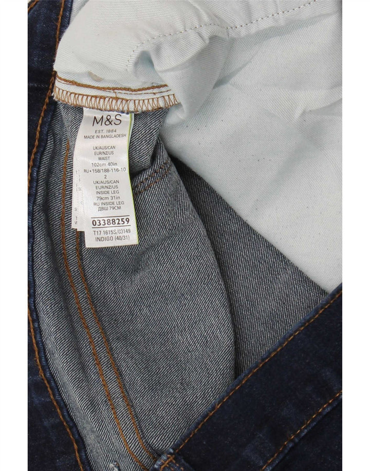 Blugi slim pentru bărbați Marks & Spencer W40 L31 bumbac bleumarin