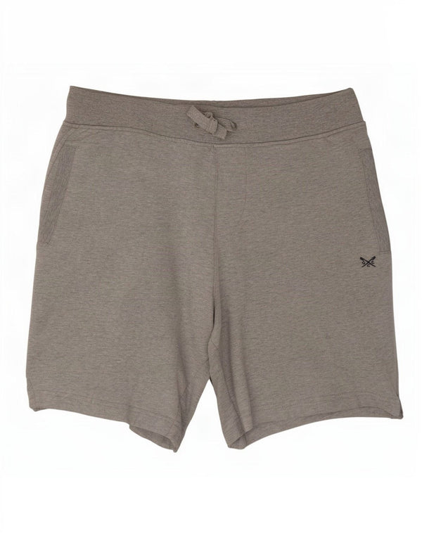 Crew Clothing Pantaloni scurți sport pentru bărbați, mari W34, bumbac pete gri