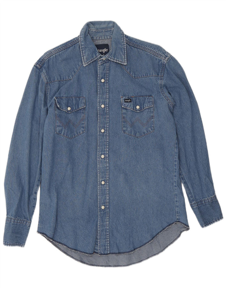 Cămașă din blugi pentru bărbați Wrangler, albastru mediu
