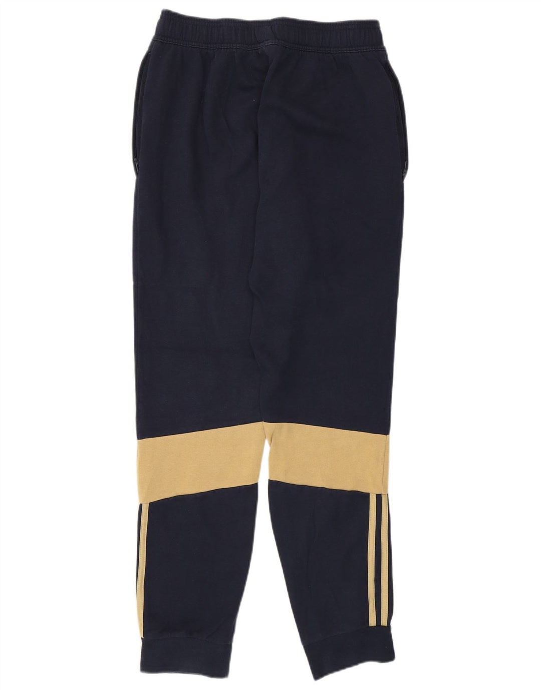 Pantaloni de trening ADIDAS pentru bărbați Pantaloni de jogging mici, albastru bleumarin, bumbac color bloc