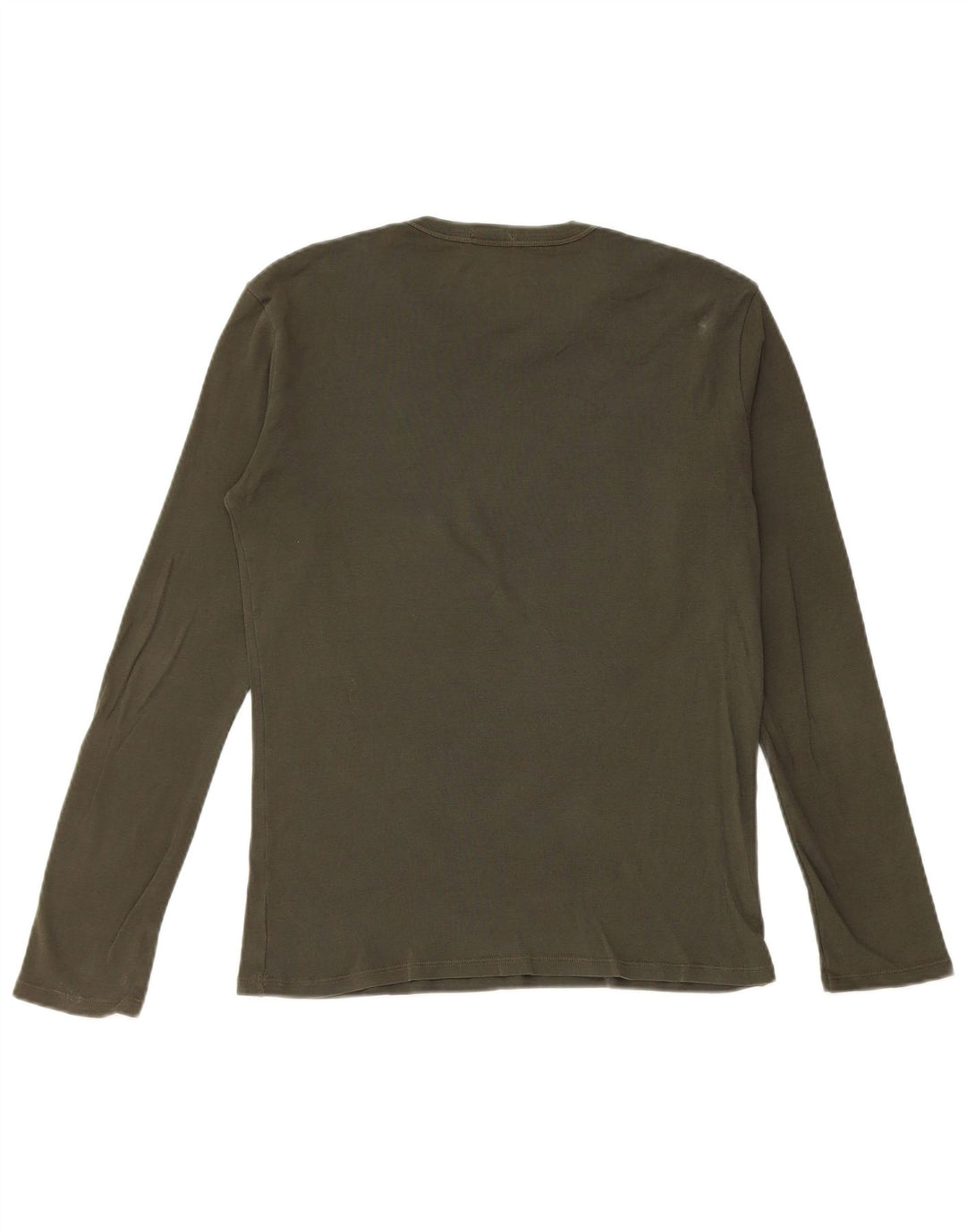 BENETTON Top grafic pentru femei cu mânecă lungă UK 12 Medium Green