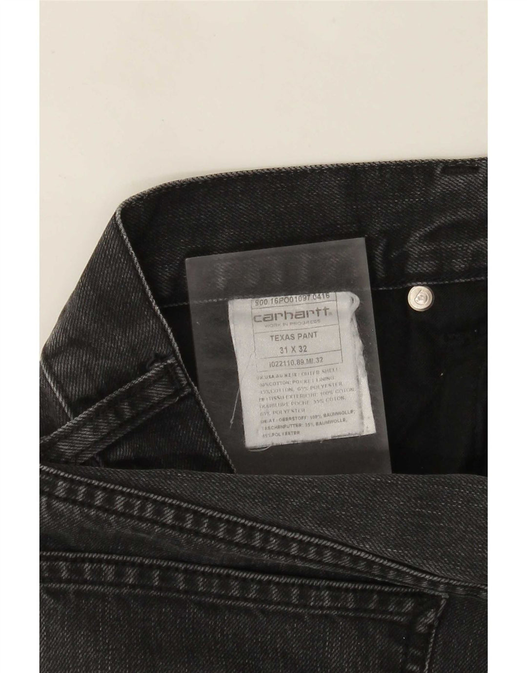 Blugi drepti pentru bărbați Carhartt W31 L28 bumbac gri