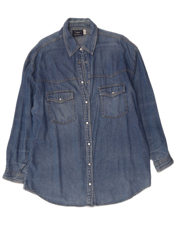Cămașă denim supradimensionată pentru femei Arizona UK 18 XL Bumbac albastru