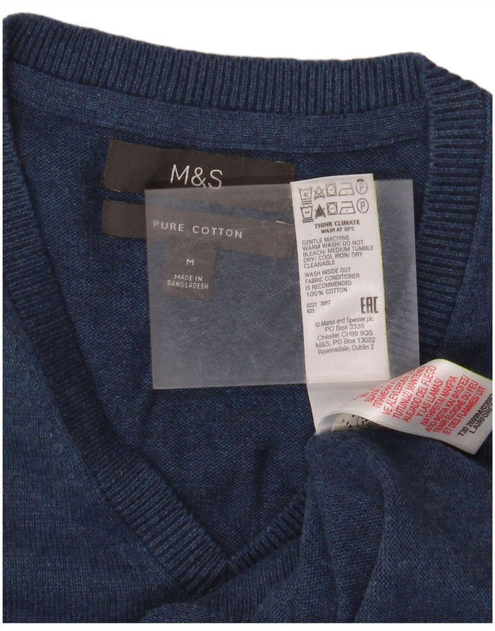 MARKS & SPENCER Vestă pentru bărbați Tank Top Bumbac, albastru bleumarin mediu