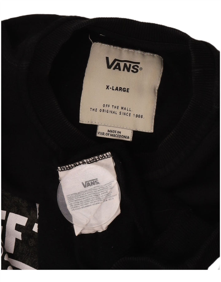 Hanorac grafic pentru bărbați Vans Jumper XL bumbac negru