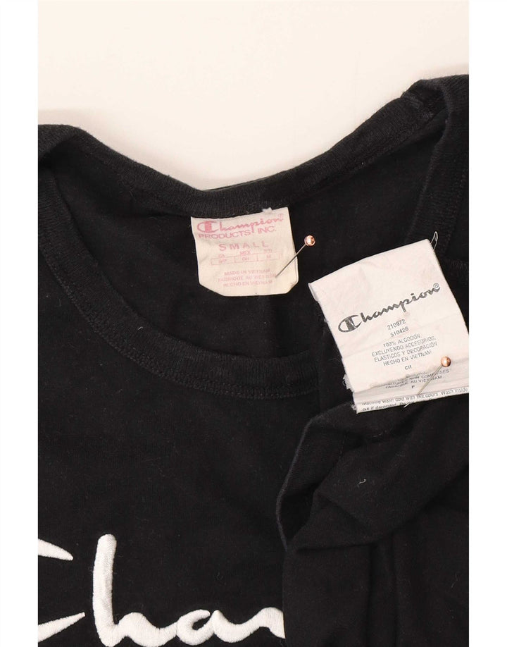 Tricou grafic pentru bărbați Champion Top mic bumbac negru
