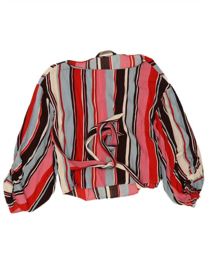 Bluză cu mânecă lungă pentru femei Zara UK 14 Mediu, multicolore, cu dungi