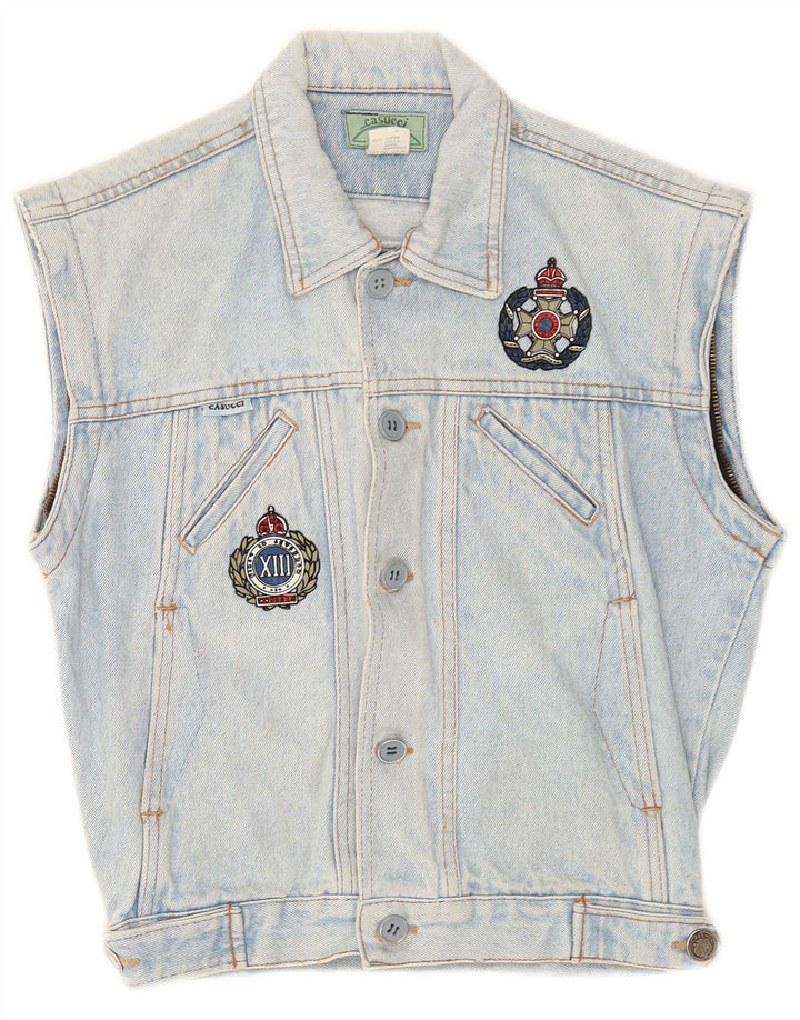 Gilet Băieți Casucci Denim Grafic 9-10 Ani Bumbac Albastru