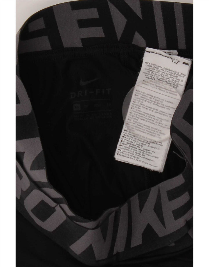 Leggings Nike Dri Fit Graphic pentru femei UK 4 XS Poliester negru