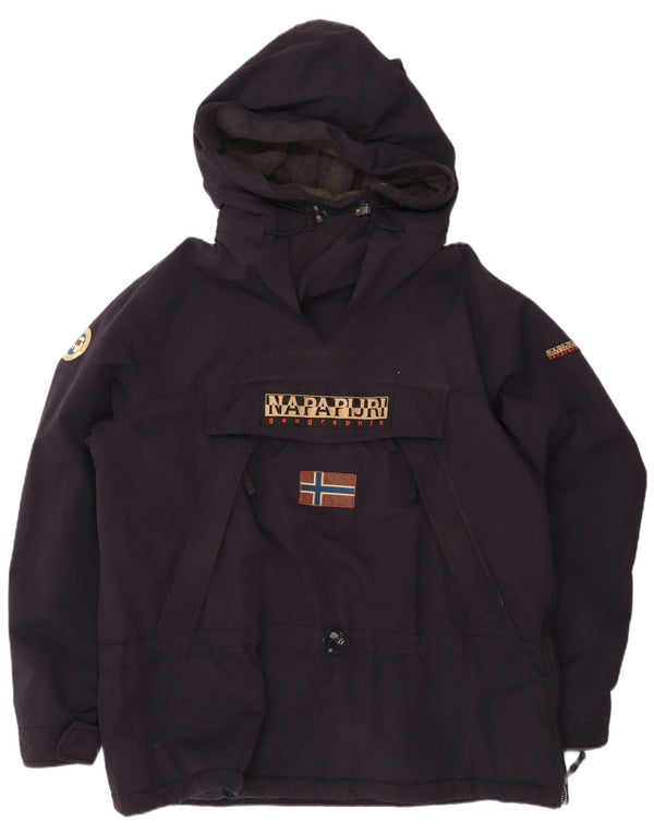 Jachetă Anorak cu glugă Napapijri Geographic Graphic pentru bărbați UK 46 3XL Bleumarin