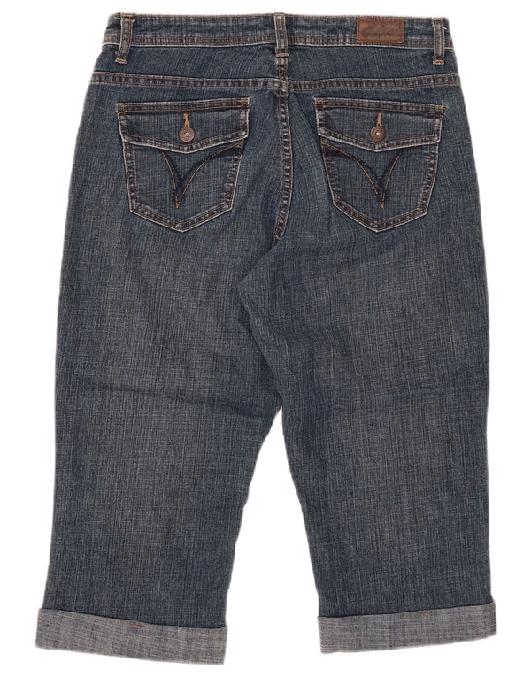 Blugi Capri LEE pentru femei cu talie medie US 8 Medium W29 Bumbac albastru