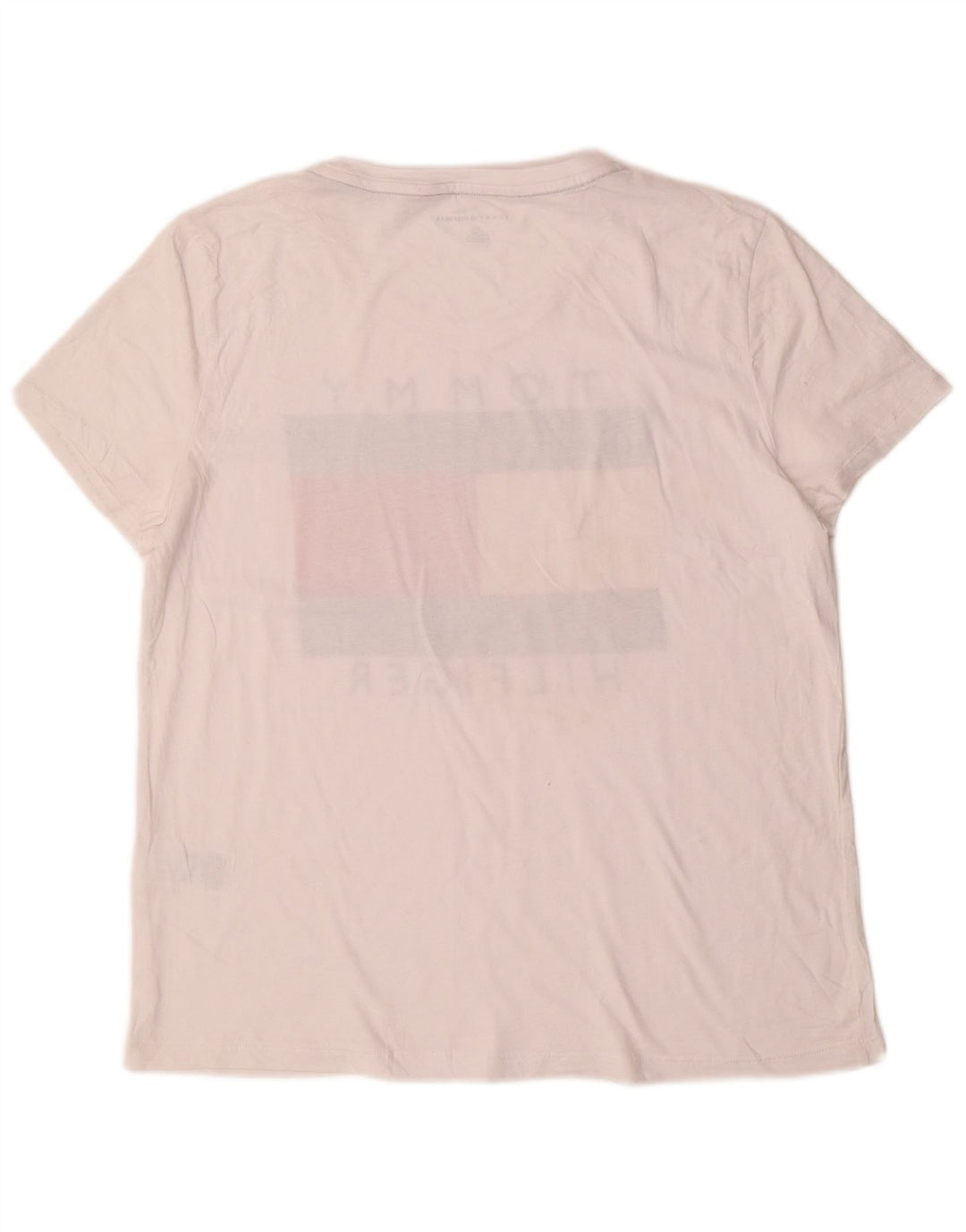 TOMMY HILFIGER Tricou cu grafic pentru femei Top UK 16 Bumbac alb mare