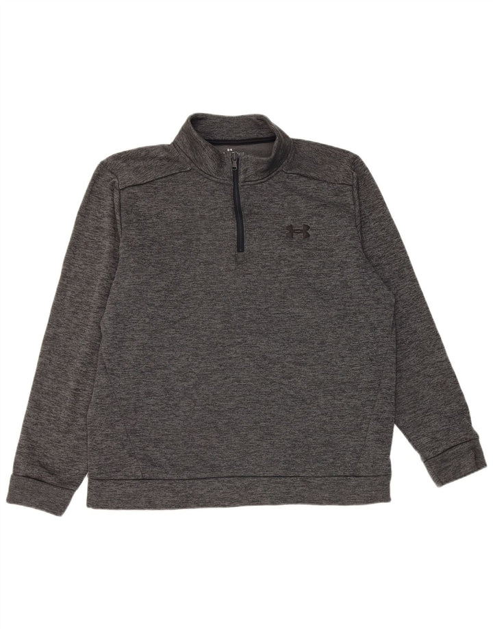 Pulover pentru bărbați Under Armour, cu fermoar, cu gât, XL, poliester cu pată gri