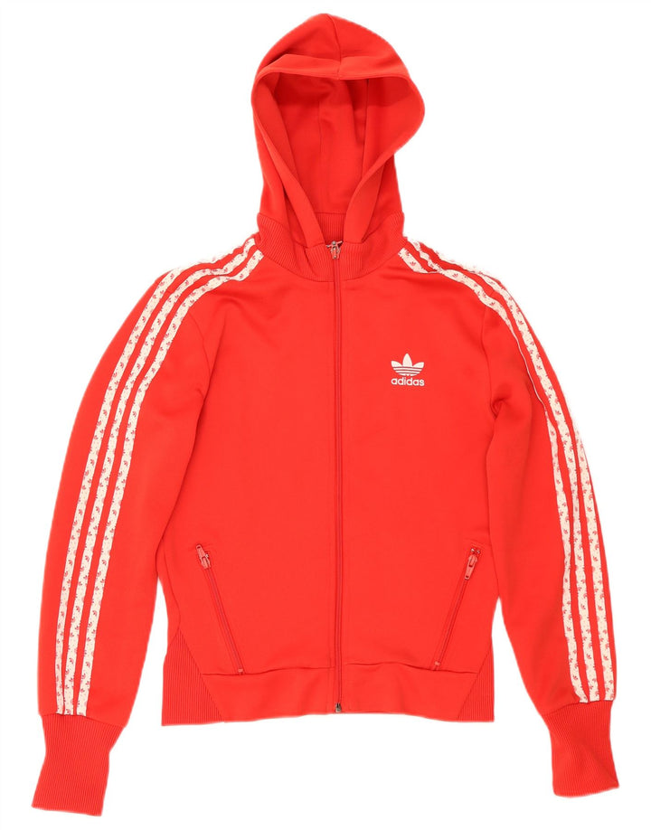 Pulover pentru damă Adidas Graphic Zip Hoodie EU 38 Poliester roșu mic