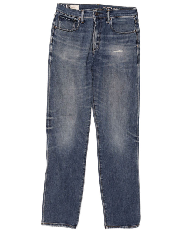Gap Blugi Distressed Slim Straight pentru bărbați L32 L34 Bumbac albastru