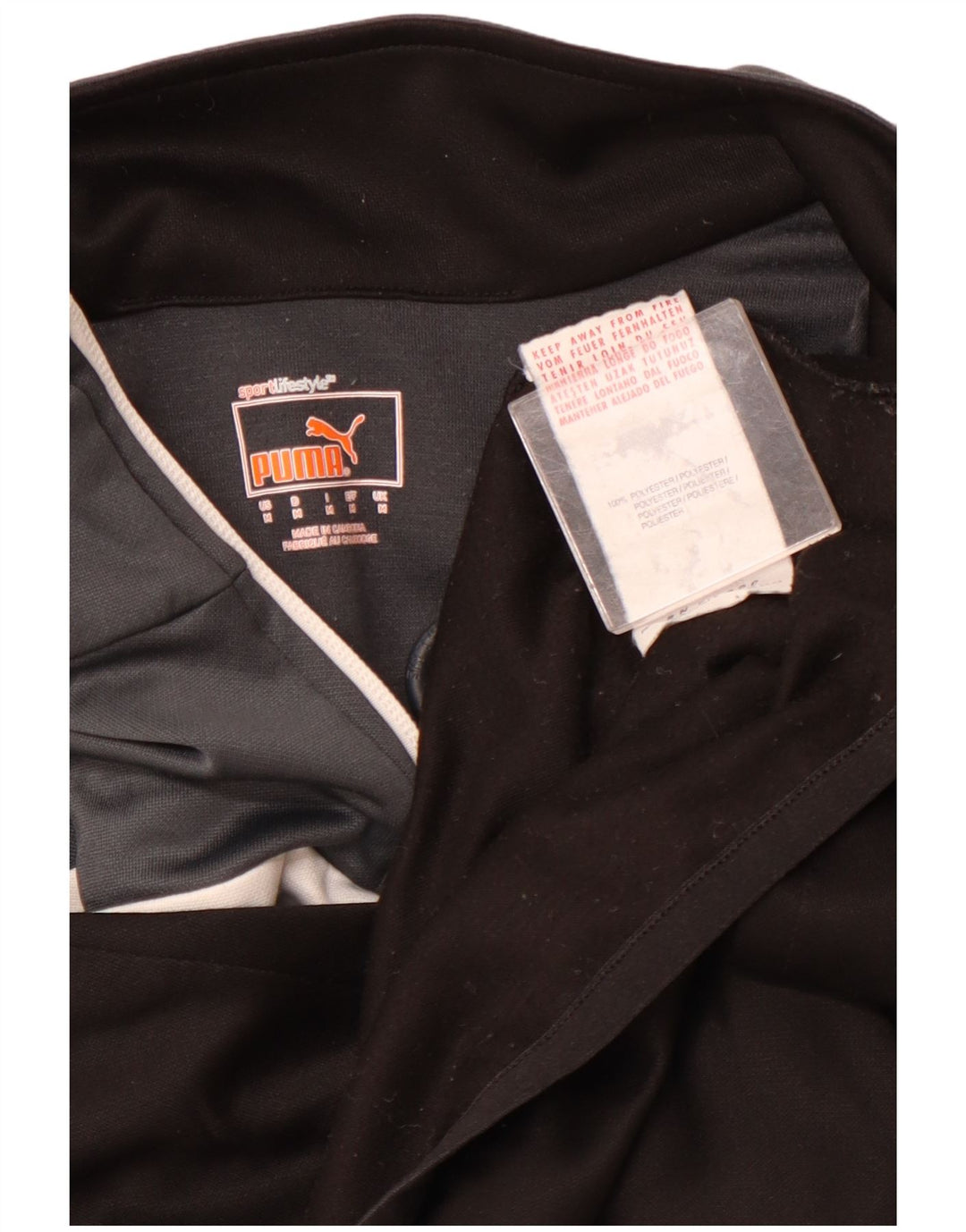 Trening PUMA pentru bărbați, cu fermoar, cu gât, cu pulover, colorat, mediu, negru