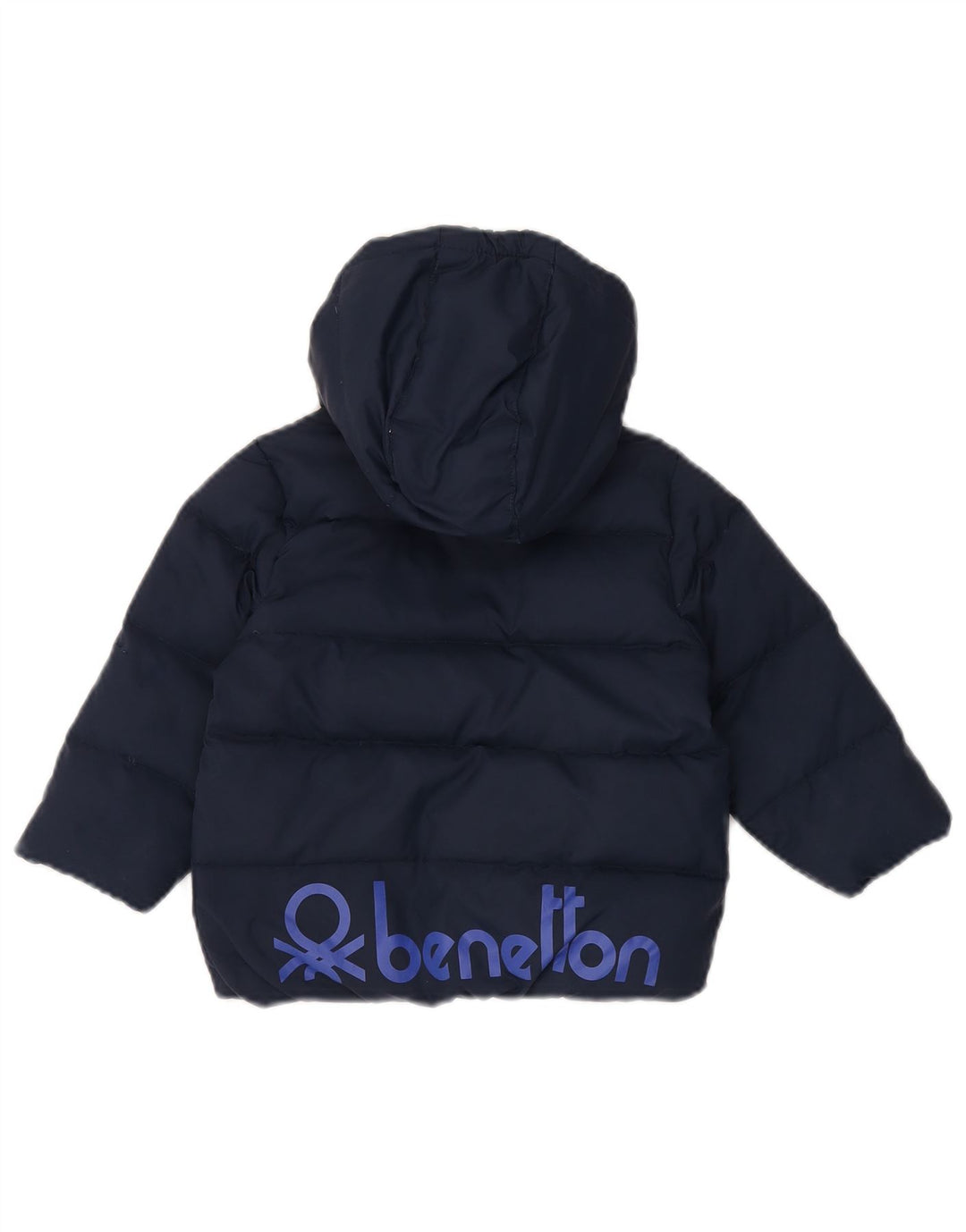Jachetă căptușită cu glugă Benetton pentru băieți, 5-6 ani, bleumarin