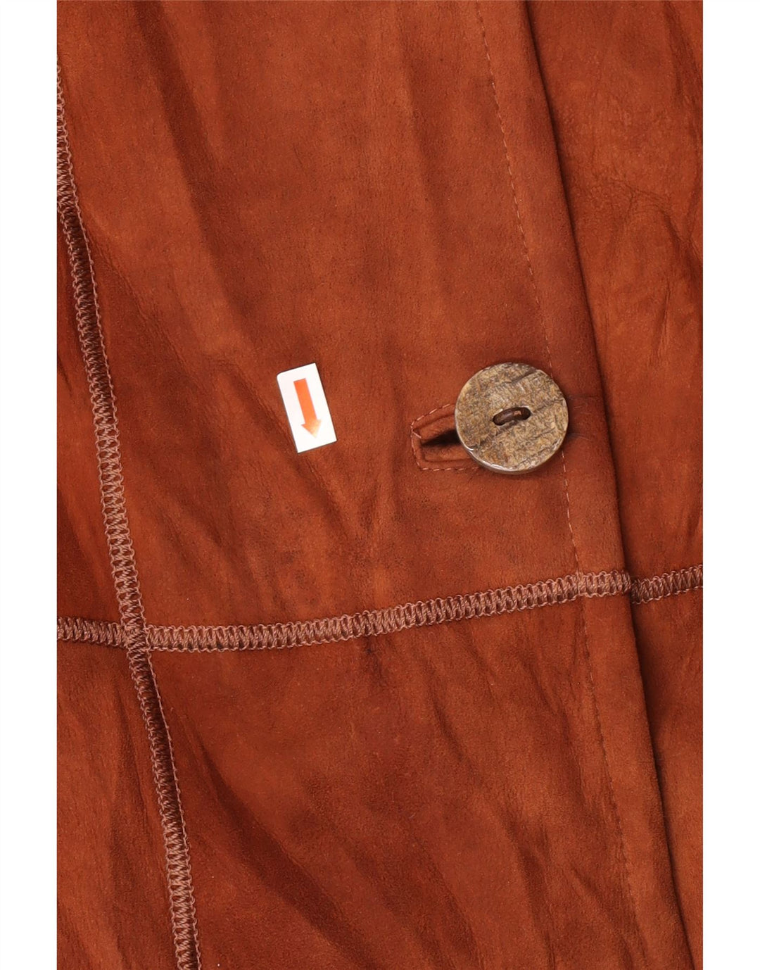 Palton din shearling pentru femei VINTAGE IT 44 din piele maro medie