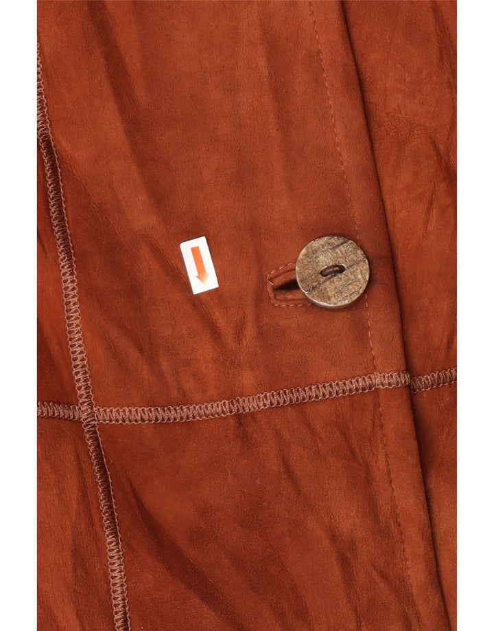 Palton din shearling pentru femei VINTAGE IT 44 din piele maro medie