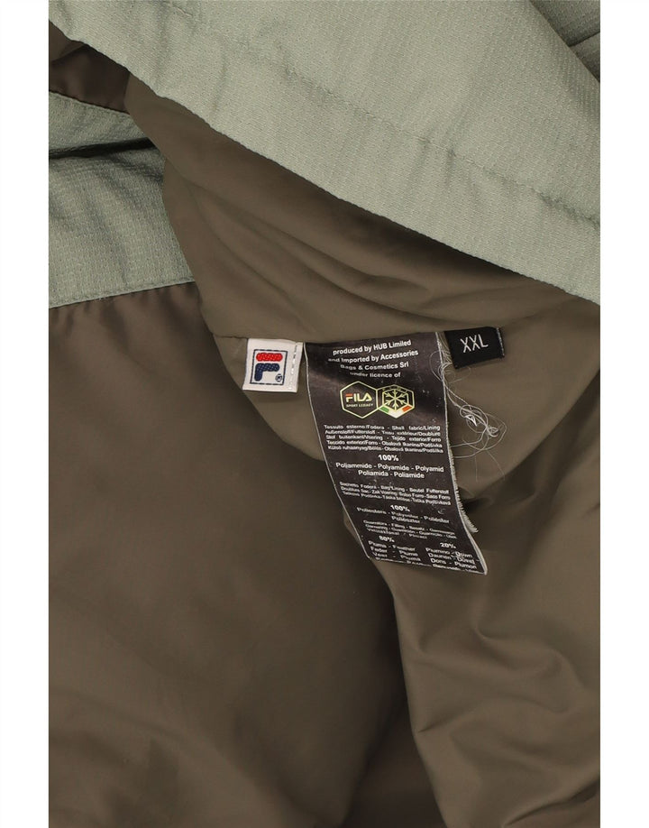 FILA Mens Padded Jacket UK 44 2XL Green Polyester Vintage Fila and Second-Hand Fila from Messina Hembry 