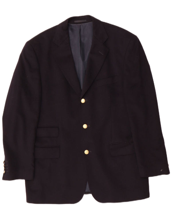 Jachetă blazer pentru bărbați Daniels & Korff, cu 3 nasturi, IT 50 mare, cașmir, albastru bleumarin