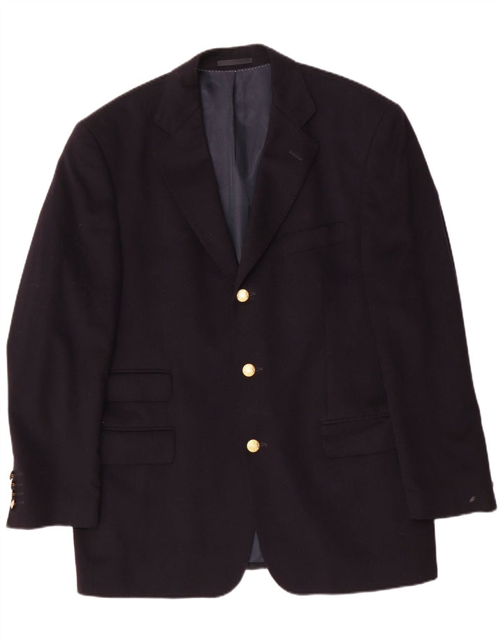 Jachetă blazer pentru bărbați Daniels & Korff, cu 3 nasturi, IT 50 mare, cașmir, albastru bleumarin