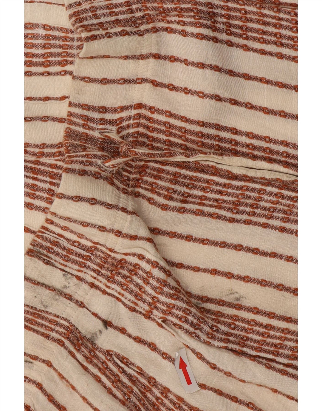 Marks & Spencer Pantaloni scurți pentru femei UK 12 Medium W32 White Striped Viscose