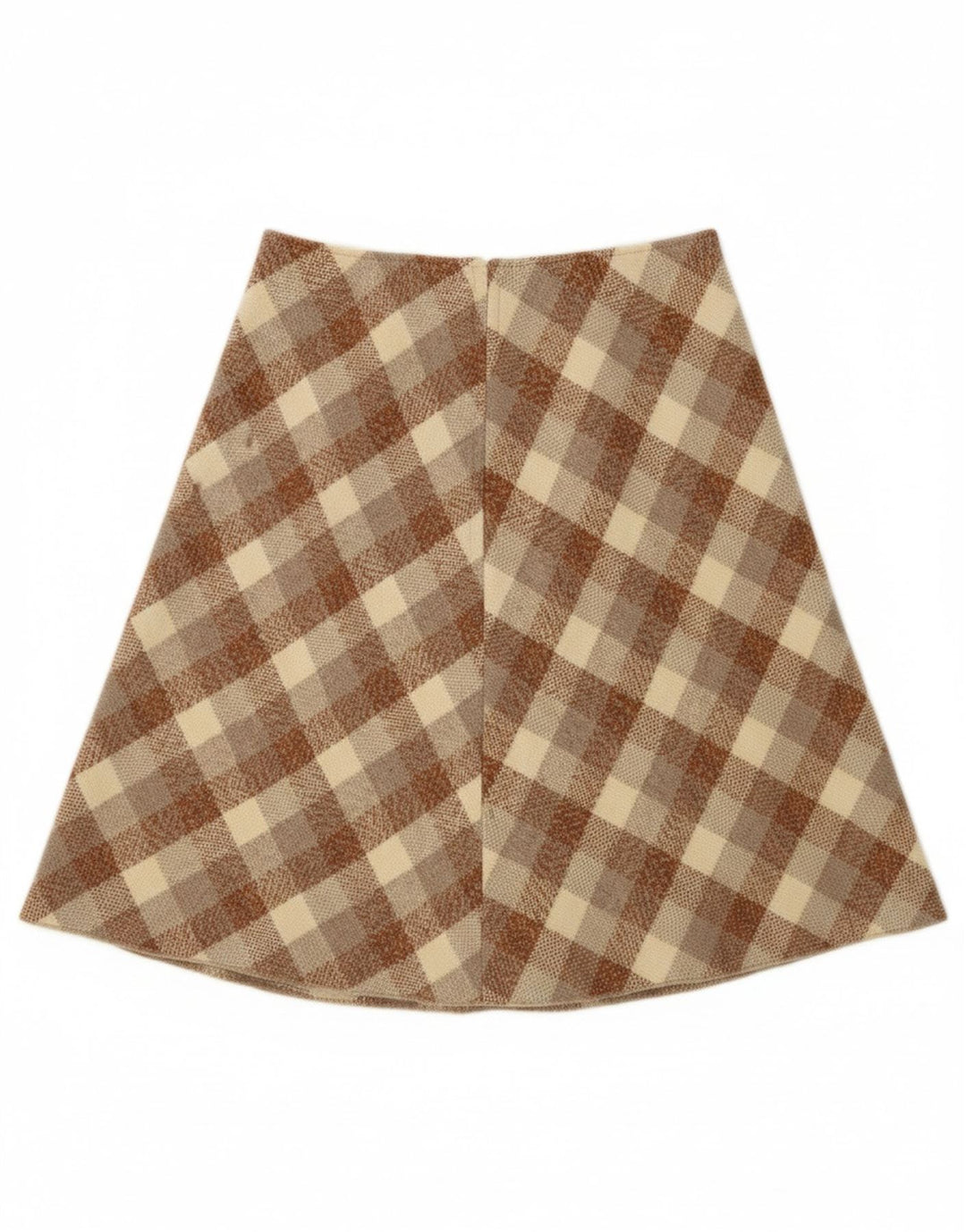 VINTAGE Womens A-Line Skirt W28 Medium  Brown Check