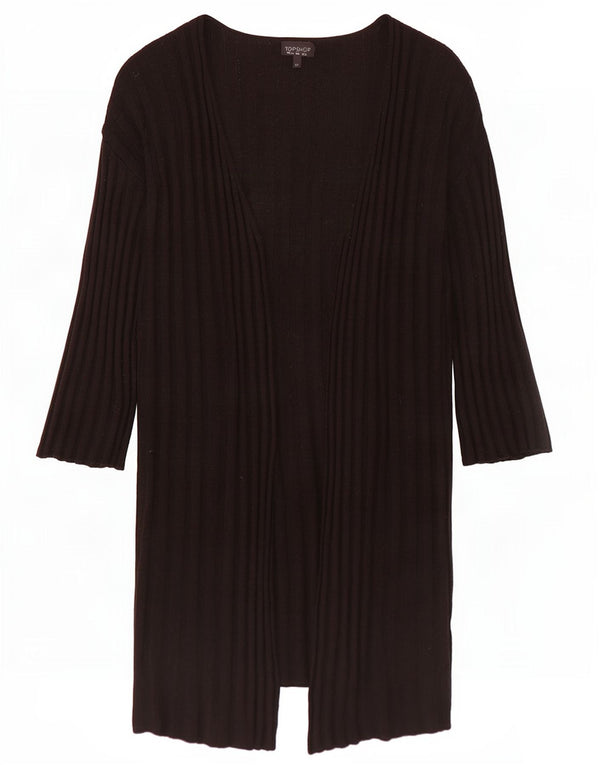 Pulover cardigan deschis supradimensionat pentru femei Topshop UK 10 Mic Negru
