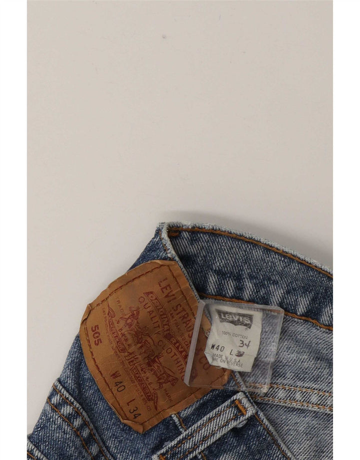 Blugi drepti pentru bărbați Levi's 505 W40 L26 Bumbac albastru