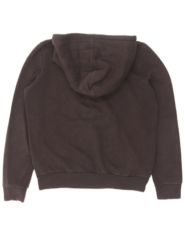 Pulover cu glugă cu grafic Adidas pentru femei UK 14 mare, negru, bumbac